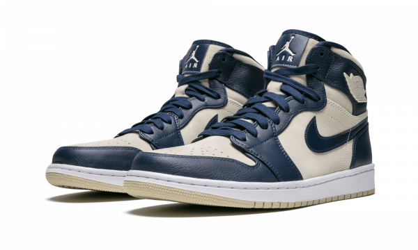 Wmns Air Jordan 1 Prem 'Midnight Navy/Light Cream' - Image 2