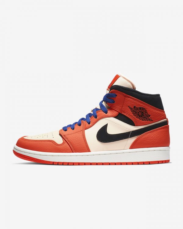 Air Jordan 1 Mid SE Team Orange/ Men's Shoe 852542-800
